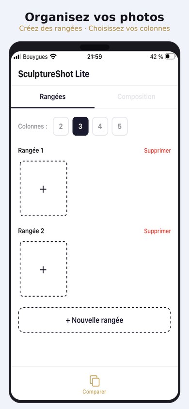 Organisez vos photos en rangées